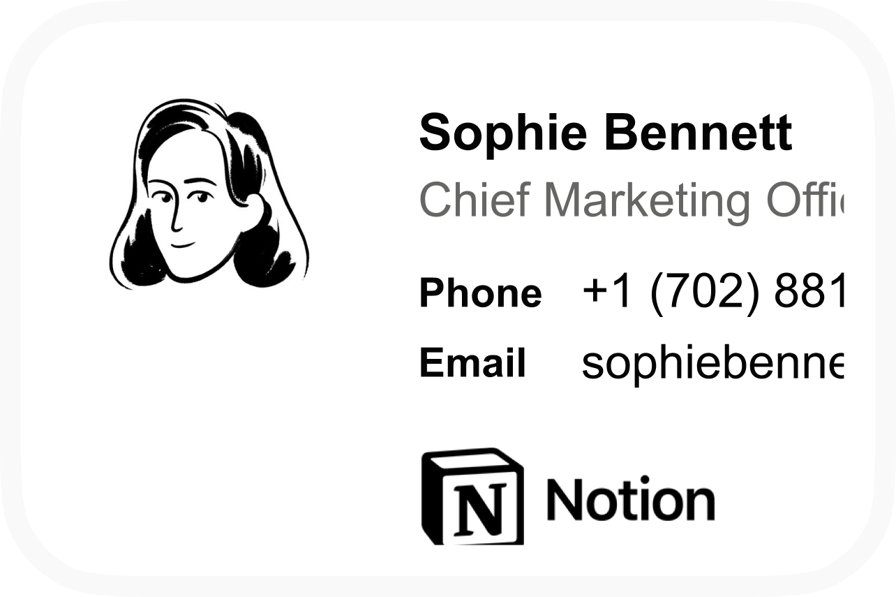 Notion email signature – Camille Ricketts